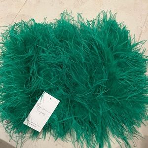 BEAND NEW WITH TAG TWENTY FALL FEATHER TUBE TOO IN EMERALD GREEN
